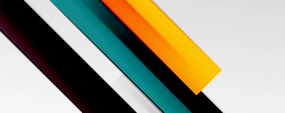 Multicolored lines background. Design template for business or technology Illustrazione stock