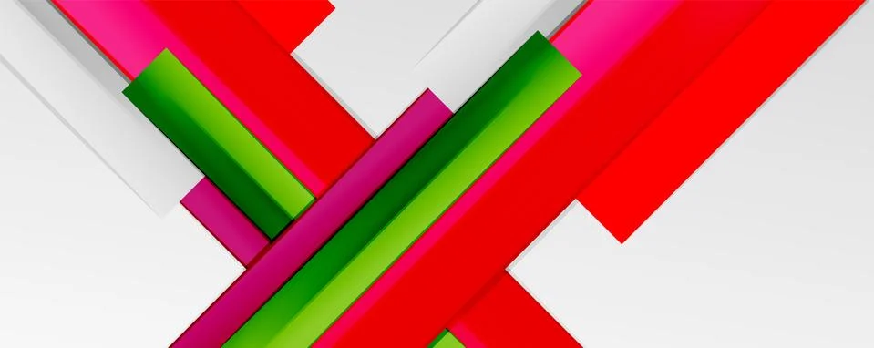 Multicolored lines background. Design template for business or technology Stock Illustration