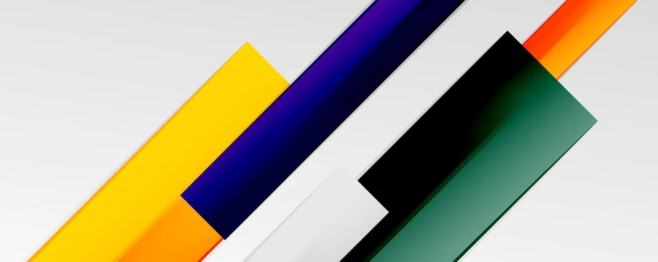 Multicolored lines background. Design template for business or technology Illustrazione stock