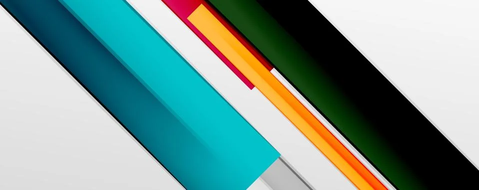 Multicolored lines background. Design template for business or technology Stock Illustration