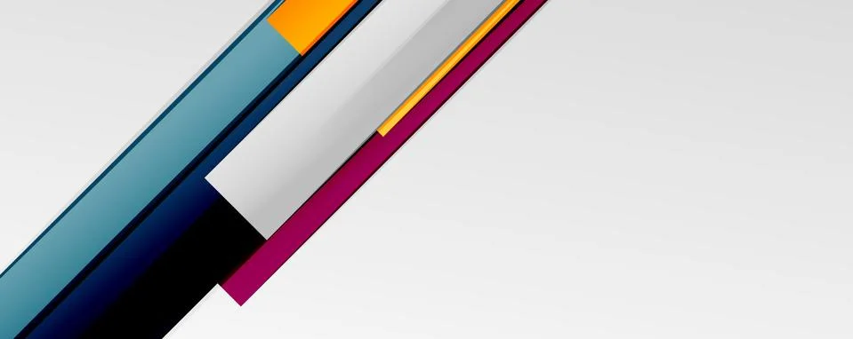 Multicolored lines background. Design template for business or technology 스톡 일러스트