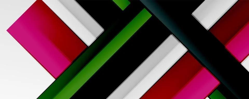 Multicolored lines background. Design template for business or technology Illustrazione stock