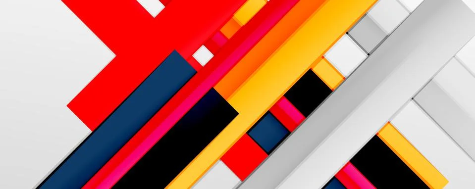 Multicolored lines background. Design template for business or technology Stock Illustration