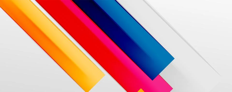 Multicolored lines background. Design template for business or technology Illustrazione stock
