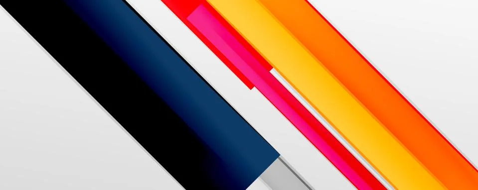 Multicolored lines background. Design template for business or technology 스톡 일러스트