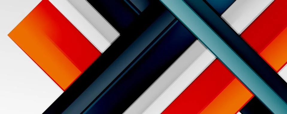 Multicolored lines background. Design template for business or technology Illustrazione stock
