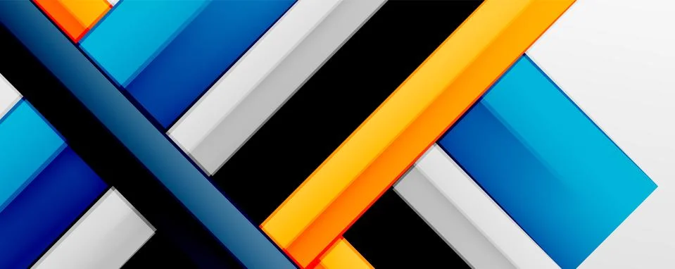 Multicolored lines background. Design template for business or technology Stock Illustration