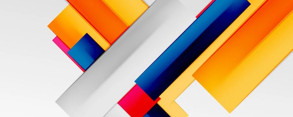 Multicolored lines background. Design template for business or technology Stock Illustration