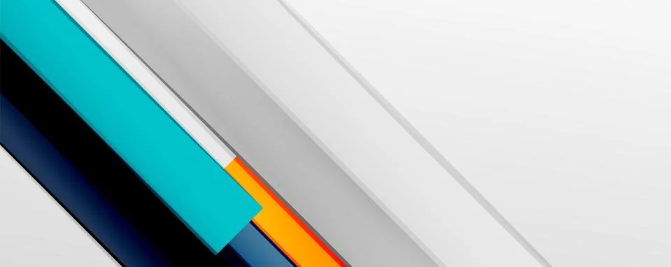 Multicolored lines background. Design template for business or technology Stock Illustration