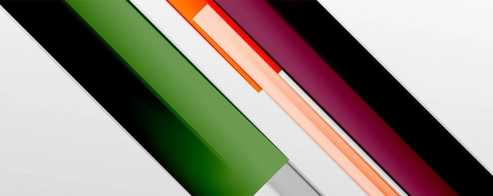 Multicolored lines background. Design template for business or technology Stock Illustration