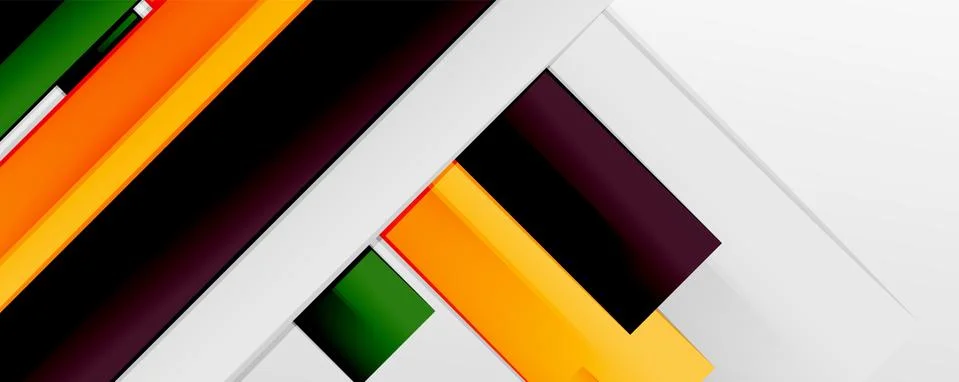 Multicolored lines background. Design template for business or technology Stock Illustration