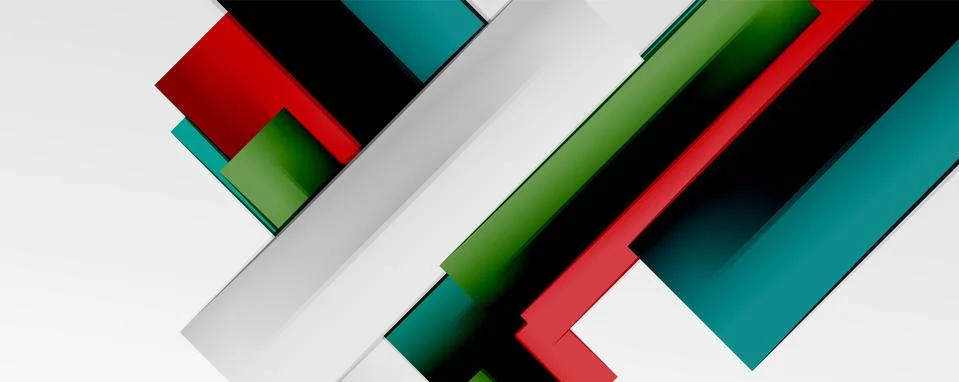 Multicolored lines background. Design template for business or technology Stock Illustration