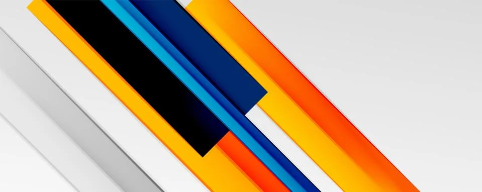 Multicolored lines background. Design template for business or technology Stock Illustration