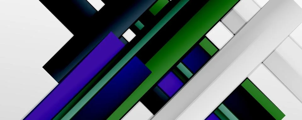 Multicolored lines background. Design template for business or technology Illustrazione stock