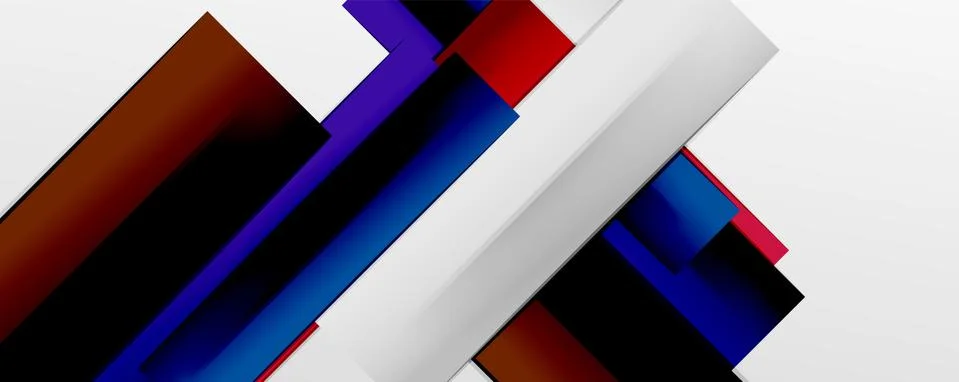 Multicolored lines background. Design template for business or technology Stock Illustration