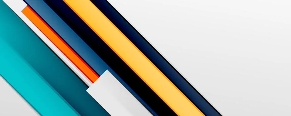 Multicolored lines background. Design template for business or technology Stock Illustration