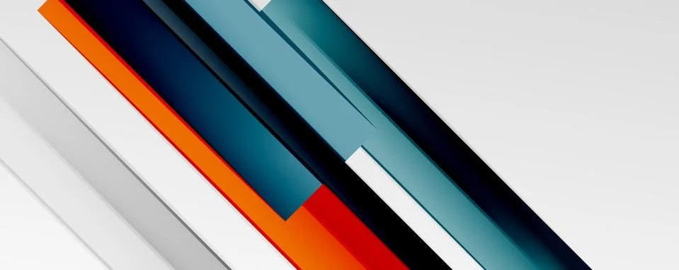 Multicolored lines background. Design template for business or technology Stock Illustration