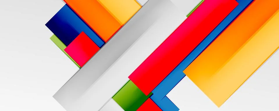 Multicolored lines background. Design template for business or technology 스톡 일러스트
