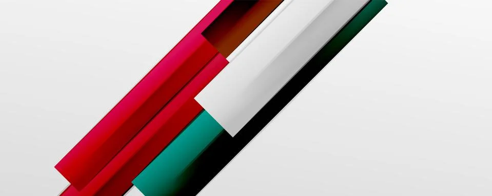 Multicolored lines background. Design template for business or technology Stock Illustration