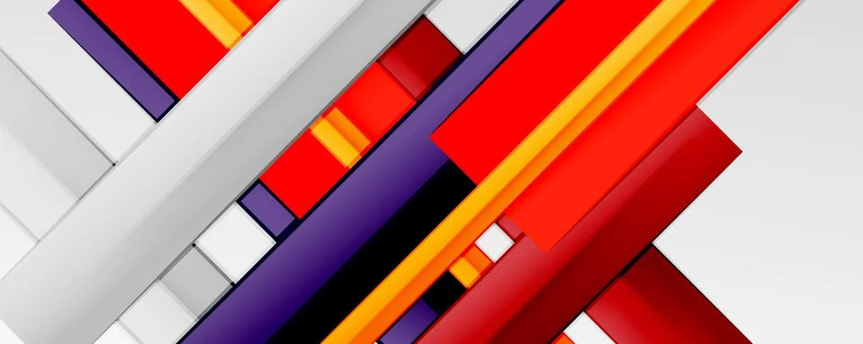Multicolored lines background. Design template for business or technology Stock Illustration