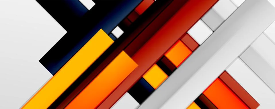 Multicolored lines background. Design template for business or technology Illustrazione stock