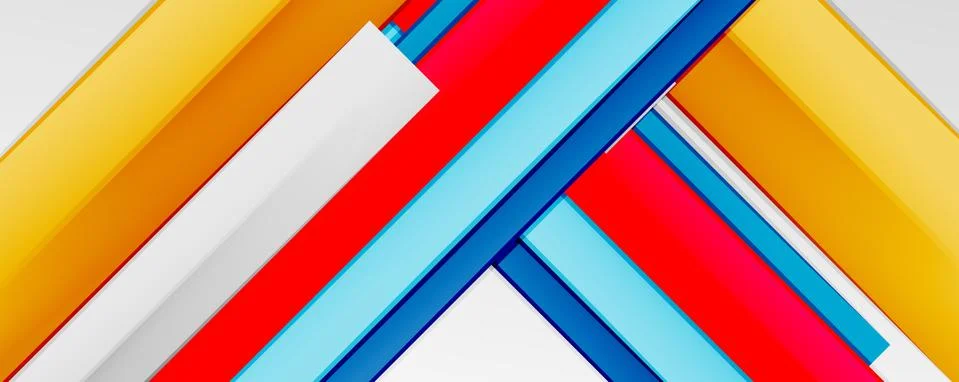 Multicolored lines background. Design template for business or technology Illustrazione stock