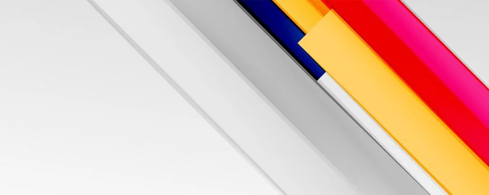 Multicolored lines background. Design template for business or technology Stock Illustration