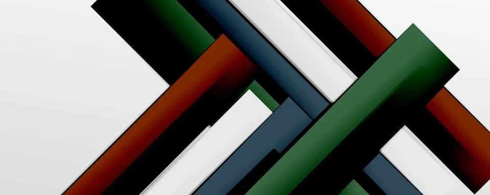 Multicolored lines background. Design template for business or technology Stock Illustration