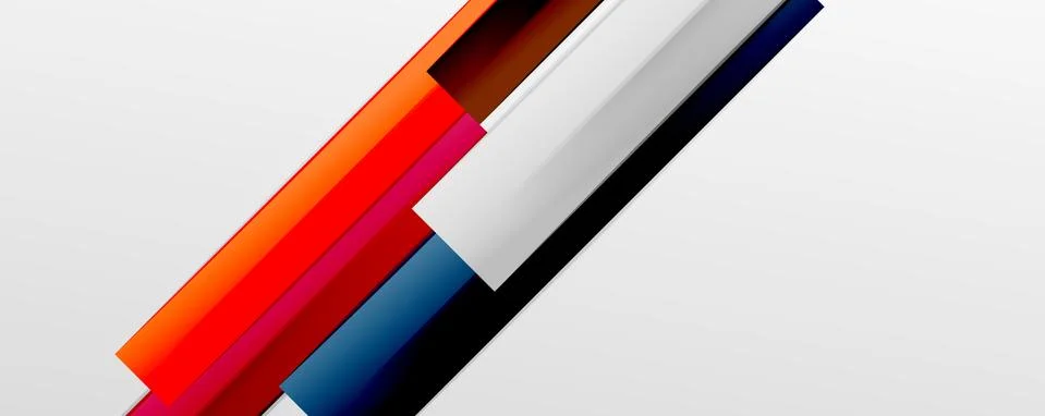 Multicolored lines background. Design template for business or technology Stock Illustration