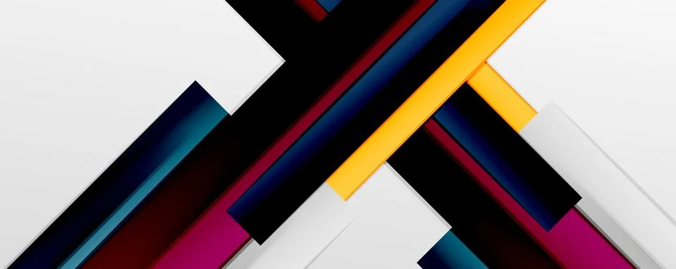 Multicolored lines background. Design template for business or technology 스톡 일러스트