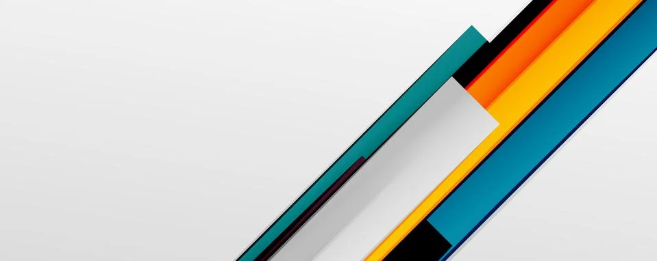 Multicolored lines background. Design template for business or technology Stock Illustration
