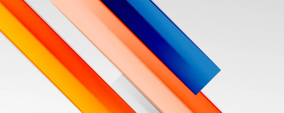 Multicolored lines background. Design template for business or technology Stock Illustration