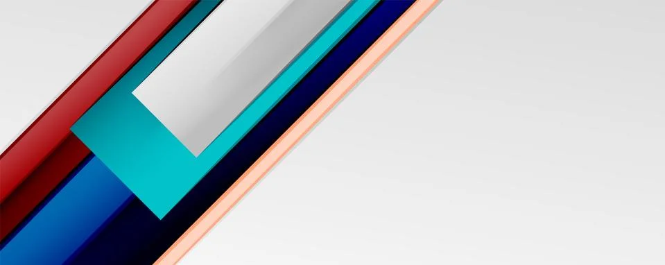 Multicolored lines background. Design template for business or technology Illustrazione stock