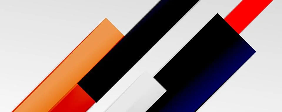 Multicolored lines background. Design template for business or technology Stock Illustration