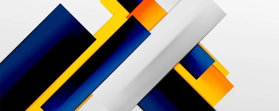 Multicolored lines background. Design template for business or technology Illustrazione stock