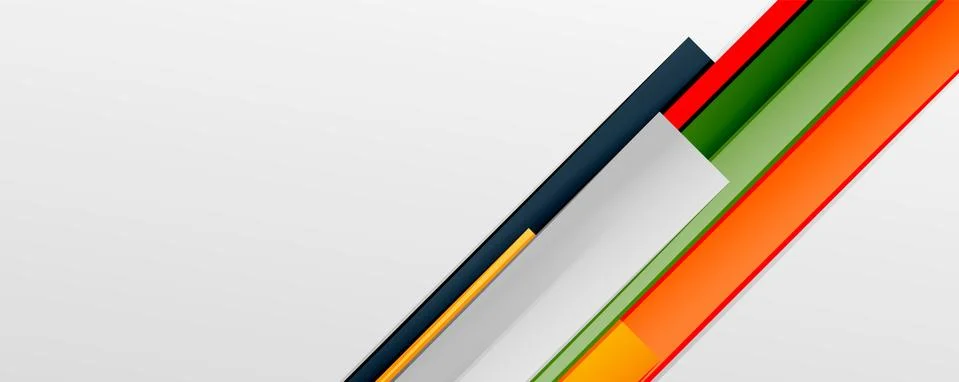 Multicolored lines background. Design template for business or technology Stock Illustration