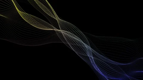 Multicolored lines on a black background Stock Footage 309623238
