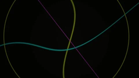 Multicolored Lines on Black Background. Stock Footage 340035745