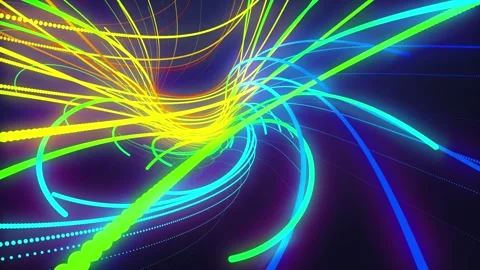 The multicolored lines intersect. Design. Vídeos de archivo 277093043