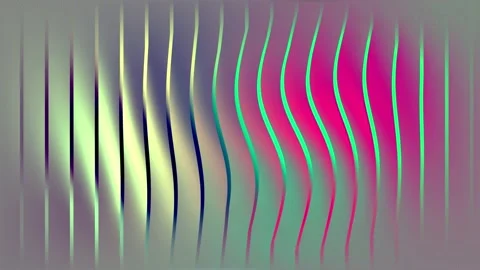 Multicolored lines move and curve in 3D Stock Footage 221488365