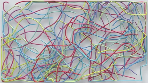 Multicolored Lines On White Background Stock Footage 169228882