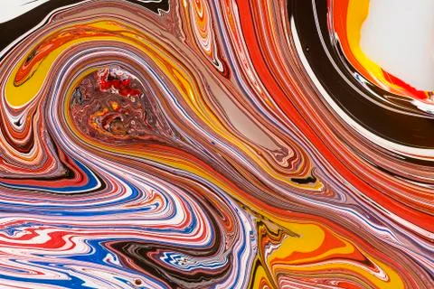 Multicolored liquid Abstract multicolored liquid solution surface macro csurface Stock Photos