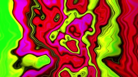 Multicolored liquid marble flowing abstract background a digital animation 動画素材 337244786