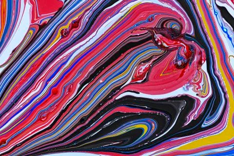 Multicolored liquid solution surface Stock Photos