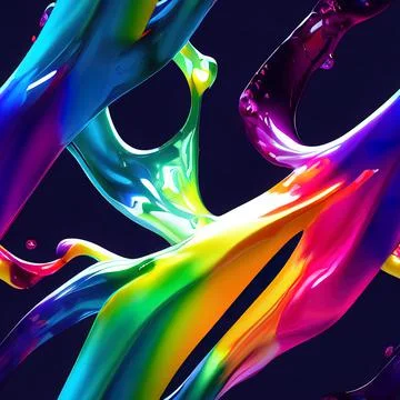 Multicolored liquid wavy dynamic fluid abstract background. Seamless pattern. Stock Illustration