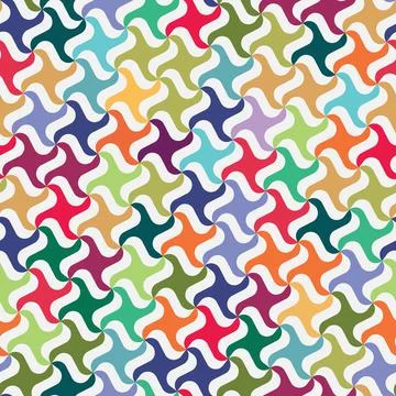 Multicolored little geomeric elements. Seamless vector pattern. Stock Illustration