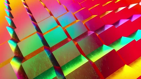 Multicolored Looping Cubic Background 库存影片 134248508