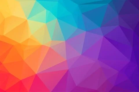 Multicolored Low poly crystal background. Polygon design pattern. colorful Low p Stock Illustration