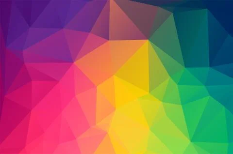 Multicolored Low poly crystal background. Polygon design pattern. colorful Low p Stock Illustration