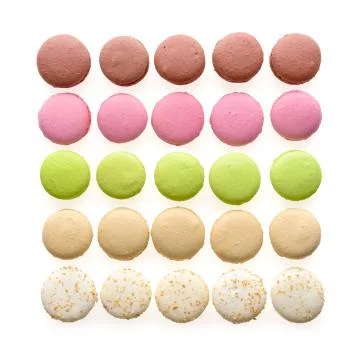 Multicolored macarons Stock Photos
